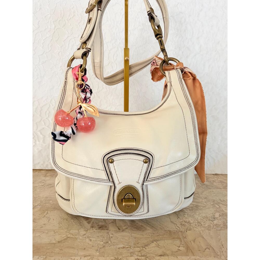 Coach Legacy white hippie crescent leather purse 65th anniversary 10325 bag
